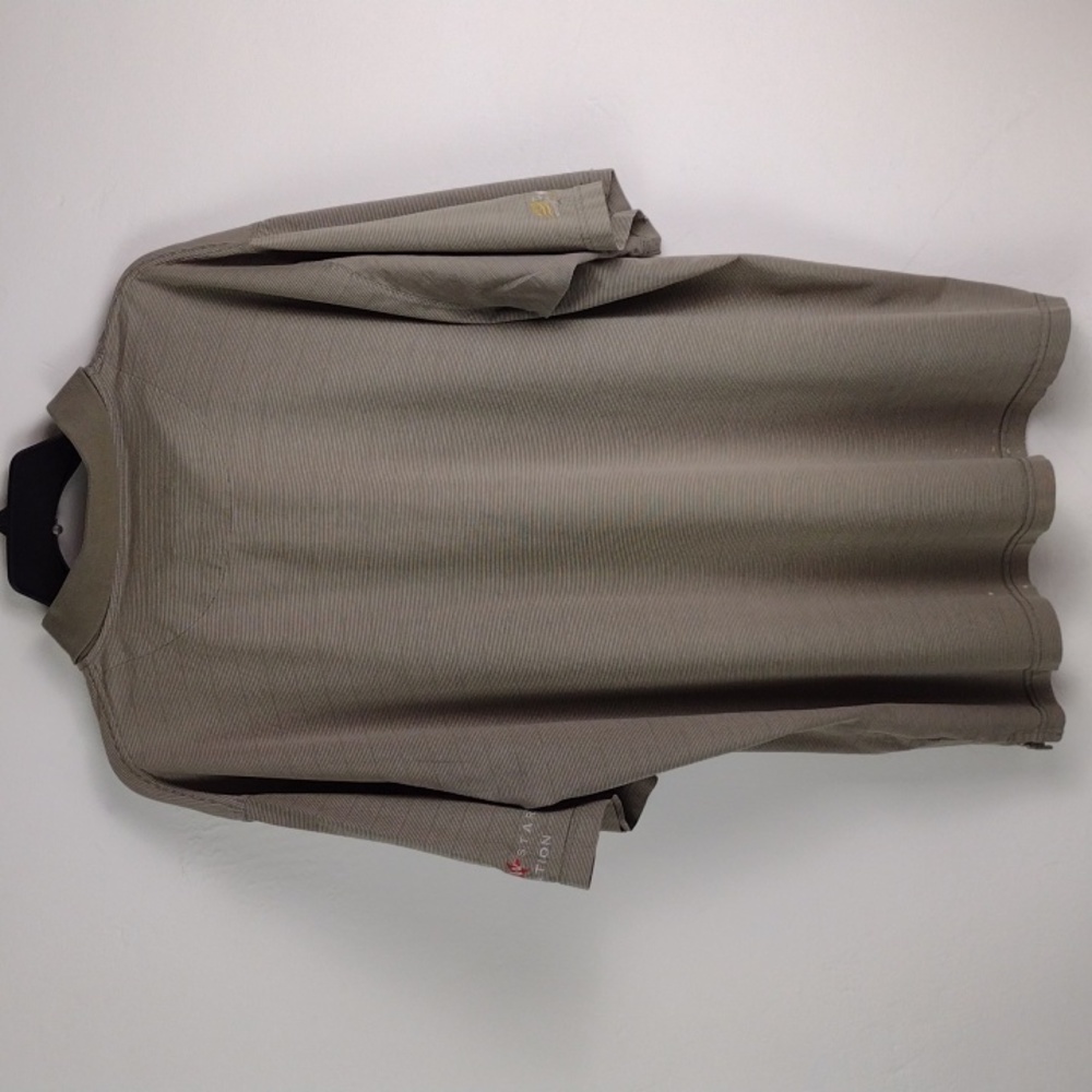 Gold Tri Mountain 60's 2 Ply DBL Mercerized-Cotton Polo Pinstripe Shirt 2XL - Picture 6 of 14